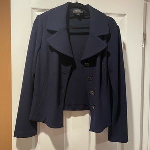 Navy blue st John wool jacket